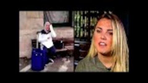 Exhausted Teen Trying to Escape a Hurricane