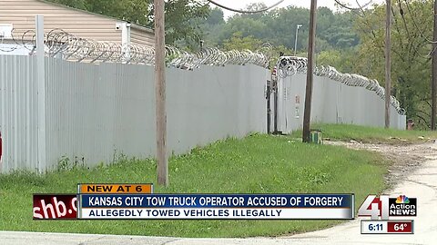 Kansas City tow truck operator accused of forgery