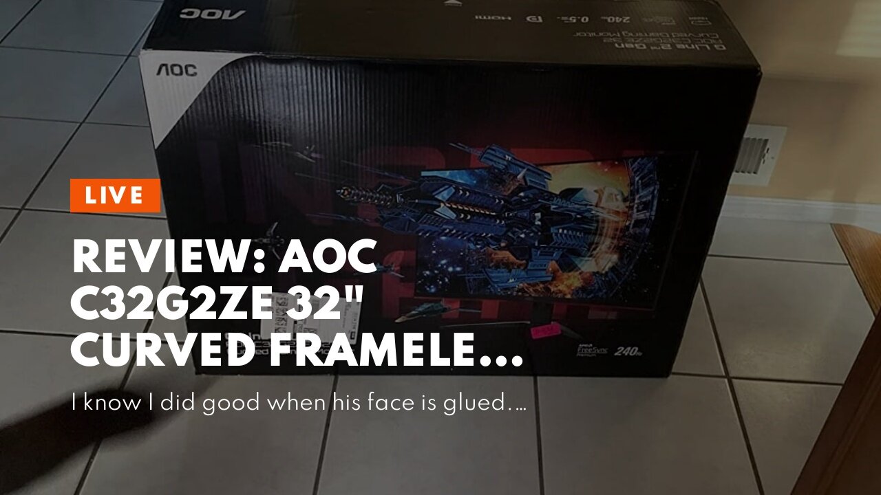 Review: AOC C32G2ZE 32" Curved Frameless Gaming Monitor, Full HD 1920x1080, VA, 0.5ms 240Hz, AM...