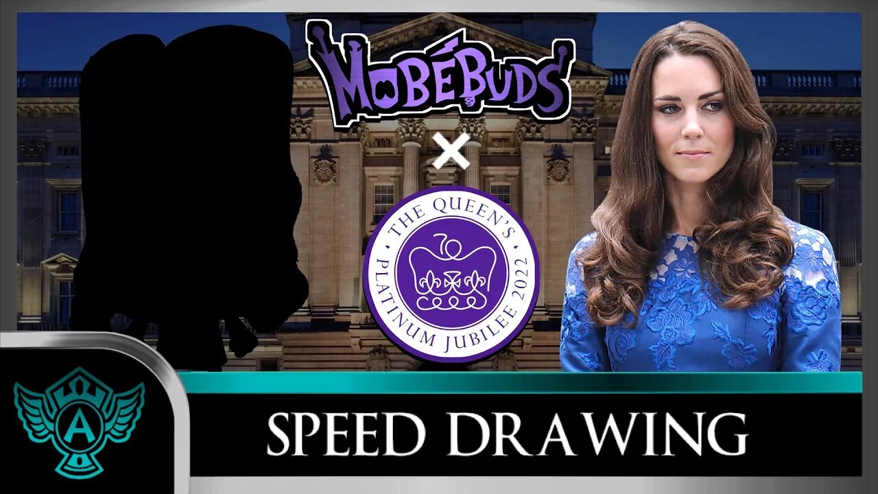 Speed Drawing: The Queen's Platinum Jubilee 2022 - Kate Middleton | Mobebuds Style