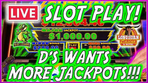 🔴 MORE LIVE SLOT PLAY! D HITS MORE MASSIVE JACKPOTS!!! LET'S GO AT THE LONGHORN!