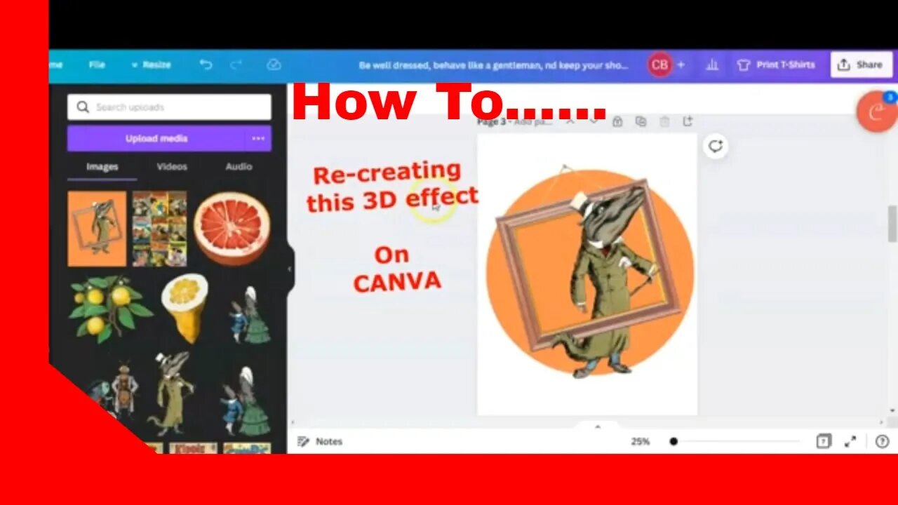 Canva - How to: Simple 3D Effect With soothing background music