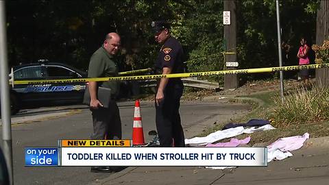 Baby dead after being hit by truck in Cleveland