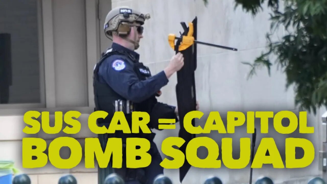 Biking around the Capitol and then a suspicious vehicle arrives requiring the bomb squad.