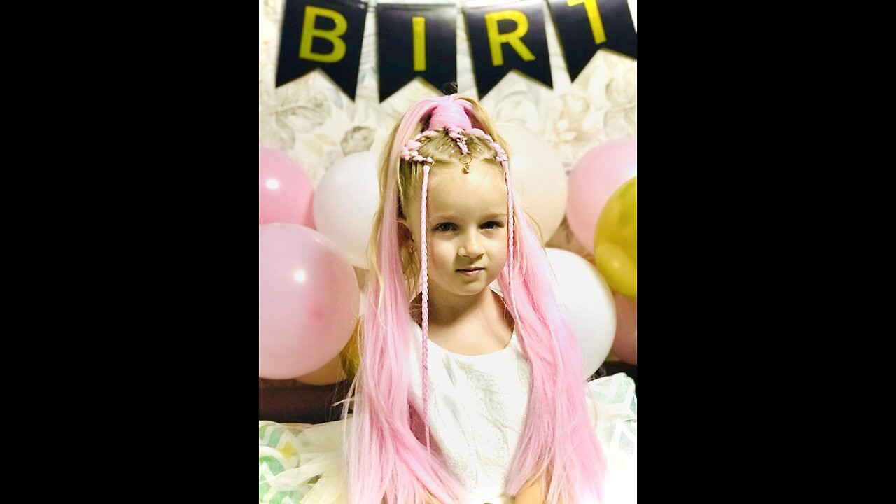 Bright pink braids for beautiful princesses