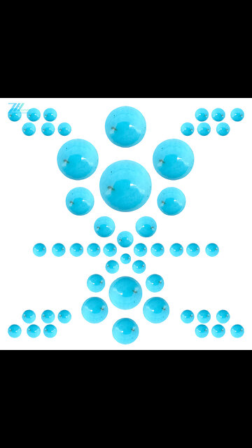 6mm*6mm 20Turquoise cabochon blue stone For Jewelry Bracelet Necklace05