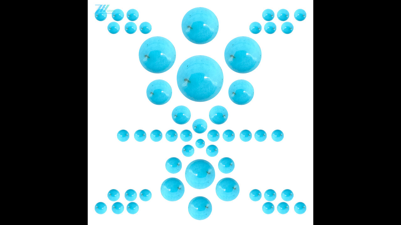 6mm*6mm 20Turquoise cabochon blue stone For Jewelry Bracelet Necklace05