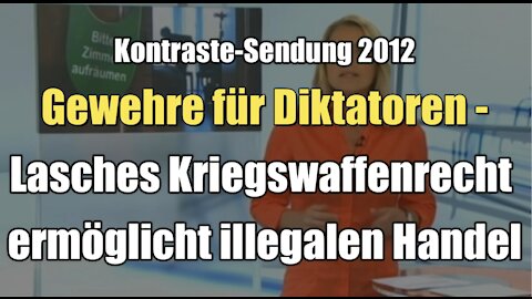 Gewehre für Diktatoren - Lasches Kriegswaffenrecht ermöglicht illegalen Handel (Kontraste I 19.07.2012)