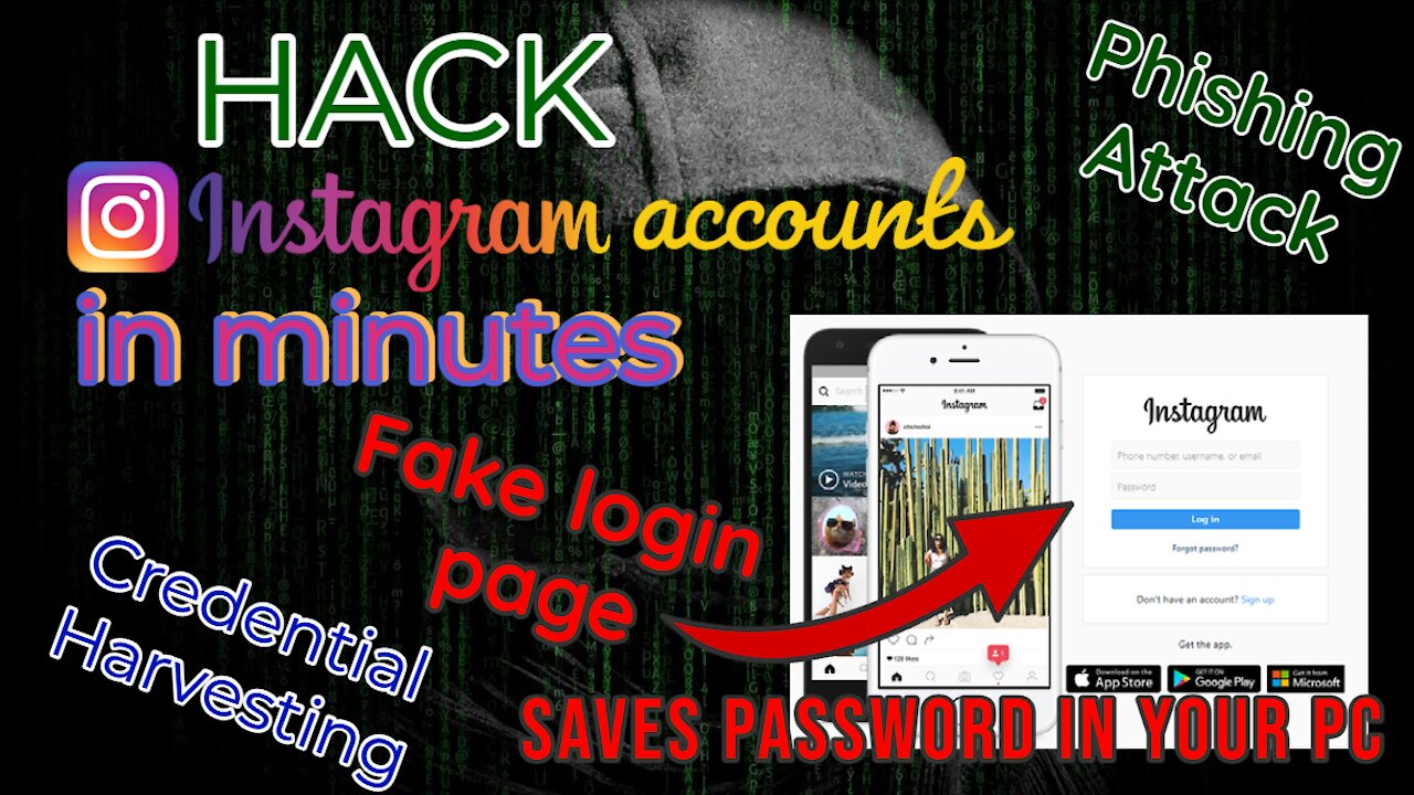 Hack Instagram accounts in miuntes | Phishing attack | Credential Harvesting