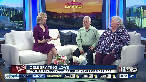 Couple renews vows on Valentine's Day after 44 years married