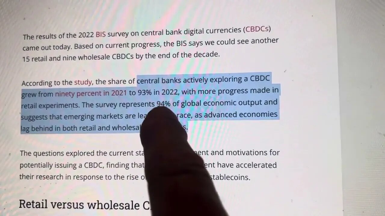 100% OF CENTRAL BANKS ARE CURRENTLY “TESTING” CRYPTO in 2023.