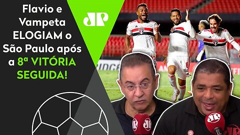 "O São Paulo tá com MUITA MORAL!" Flavio e Vampeta ELOGIAM SPFC após 2 a 0 no Rentistas!