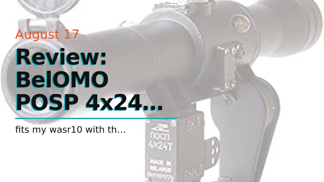 Review: BelOMO POSP 4x24 VM (BM). Optical Rifle Scope. Russian Side Mount. 1000m Rangefinder. 1...