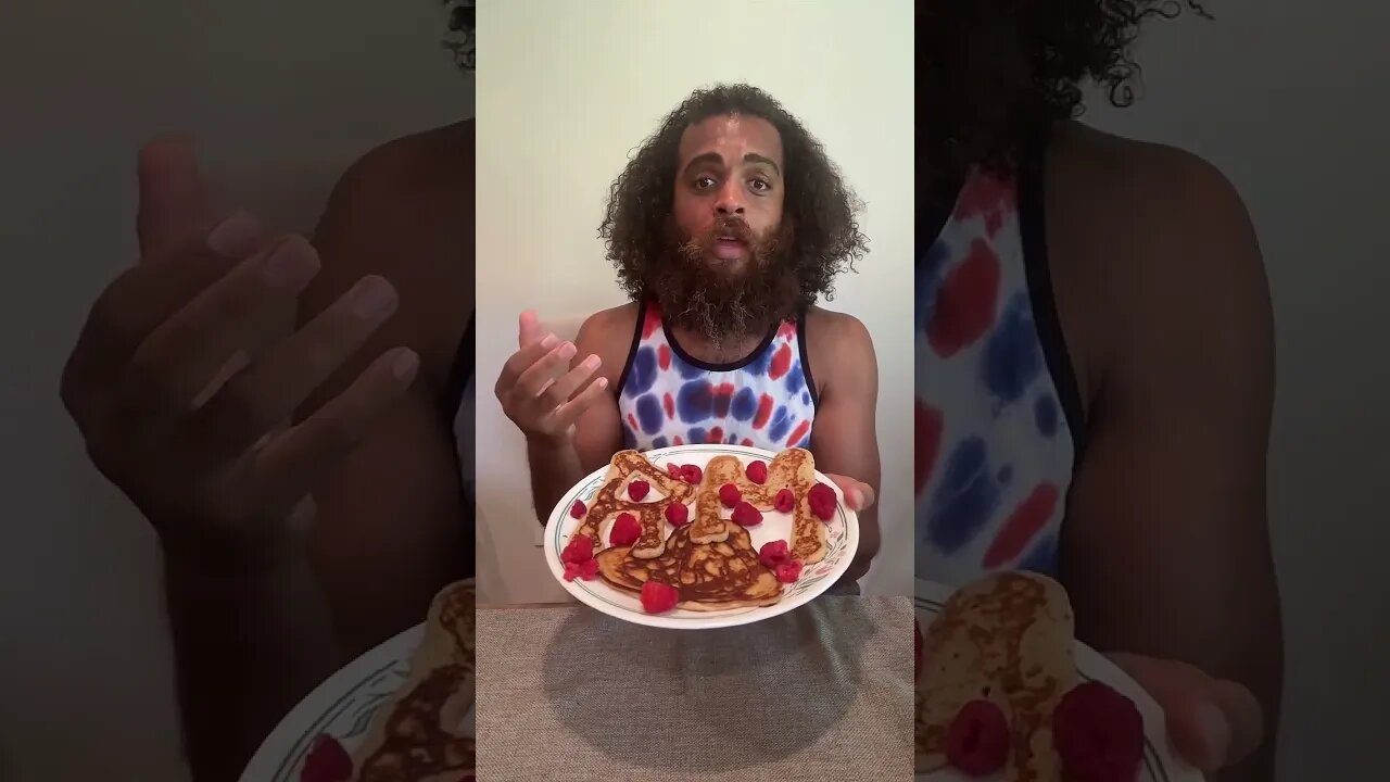custom homemade initial shaped pancakes, live with Rock Mercury on TikTok