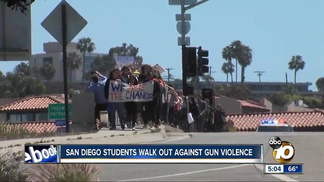 San Diego students walk out against gun violence