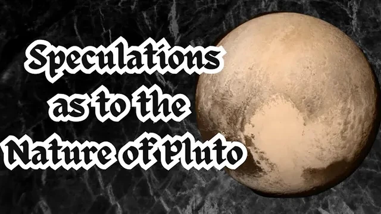 Speculations as to the Nature of Pluto By Manly P. Hall