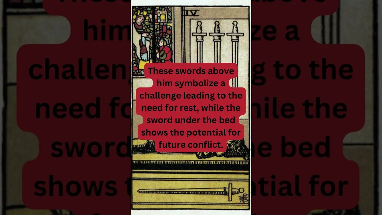 TAROT- The 4 OF SWORDS ~ What is in the cards? #shorts #inspiration #tarot