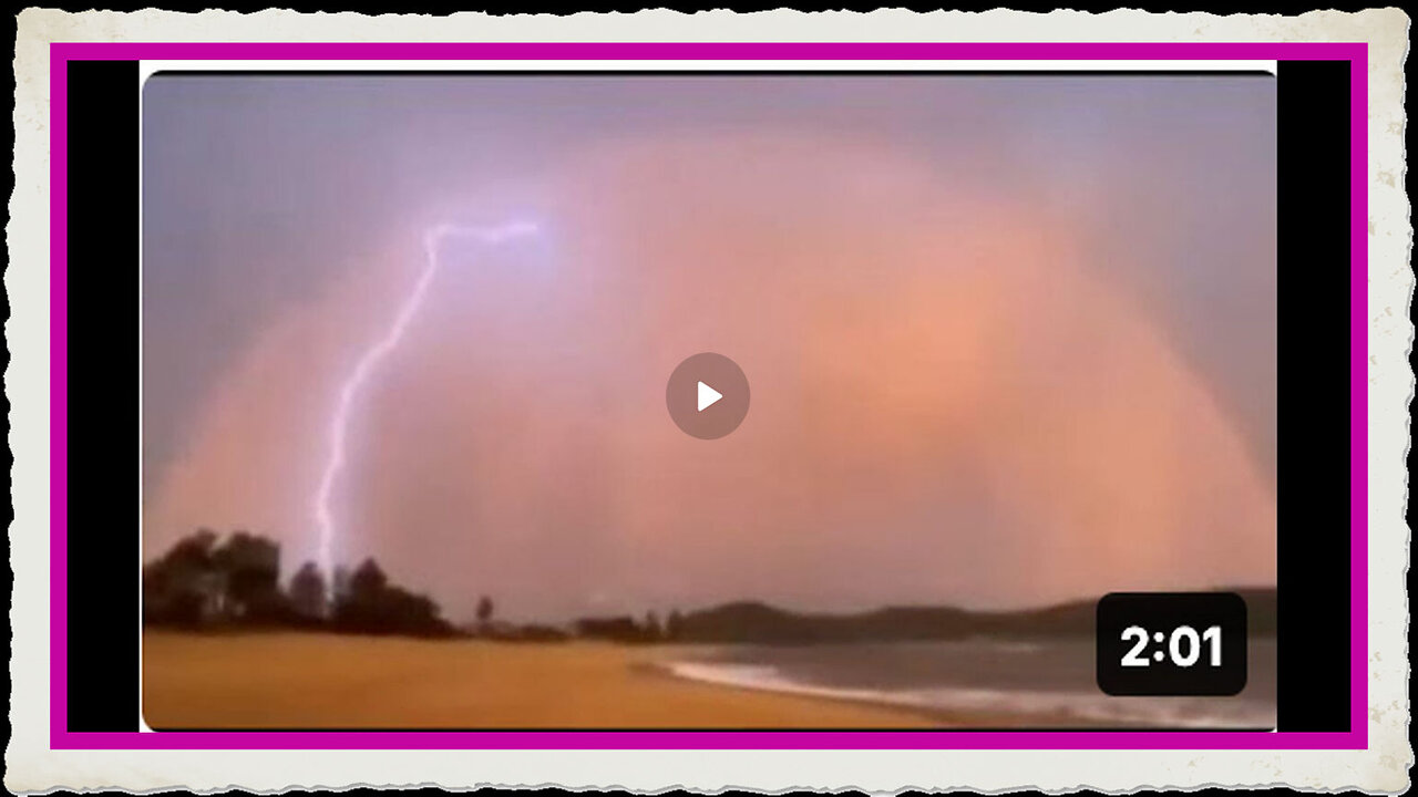 Massive Dome Formation with Lightning Bouncing Off of It In Australia