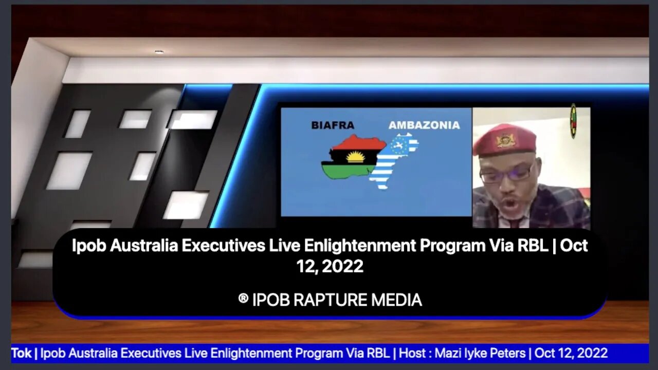 Ipob Australia Executives Live Enlightenment Program Via RBL | Host : Mazi Iyke | Oct 12, 2022