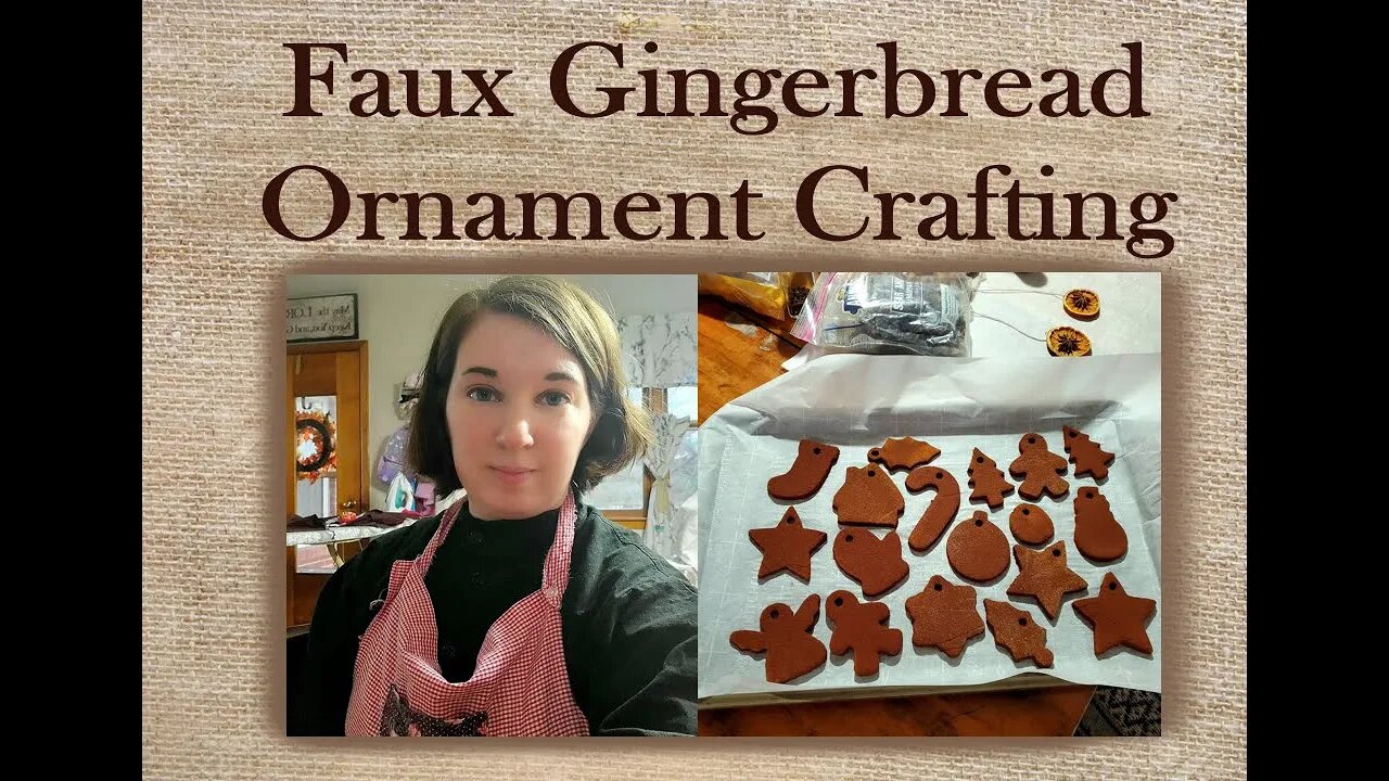 Faux Gingerbread Christmas Ornament - Crafting Twitch Stream