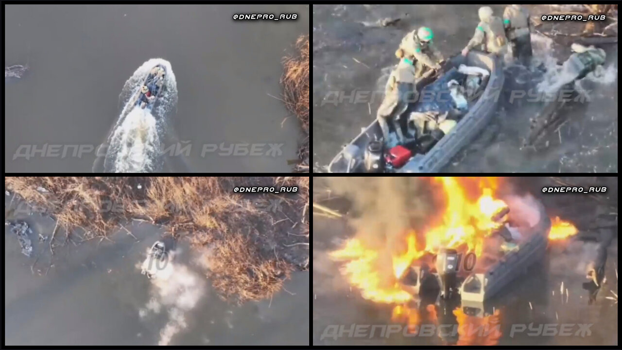 Kherson area: Russian shock drone destroys Ukrainian boat with equipment