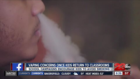 Vaping concerns once kids return to classrooms, school campaigns encourage kids to avoid smoking