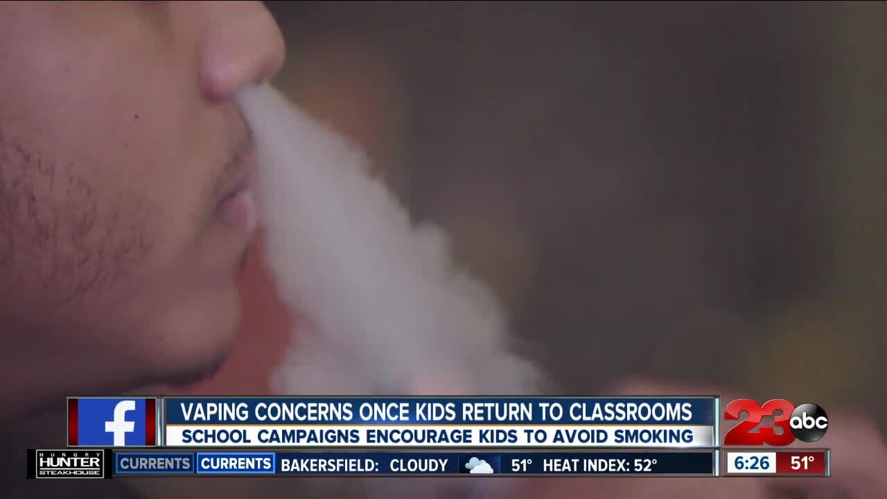 Vaping concerns once kids return to classrooms, school campaigns encourage kids to avoid smoking
