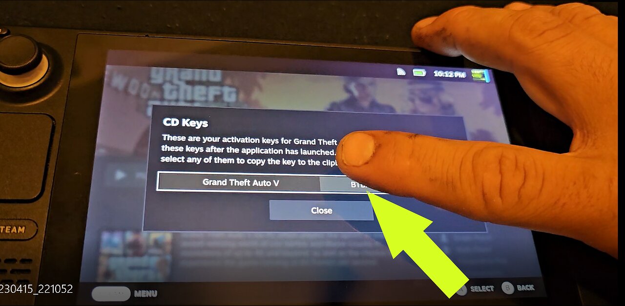 HOW TOO FIND YOUR CD KEY CODE ON GTA 5 FOR YOUR STEAM DECK WHEN YOU PURCHASE THE GAME