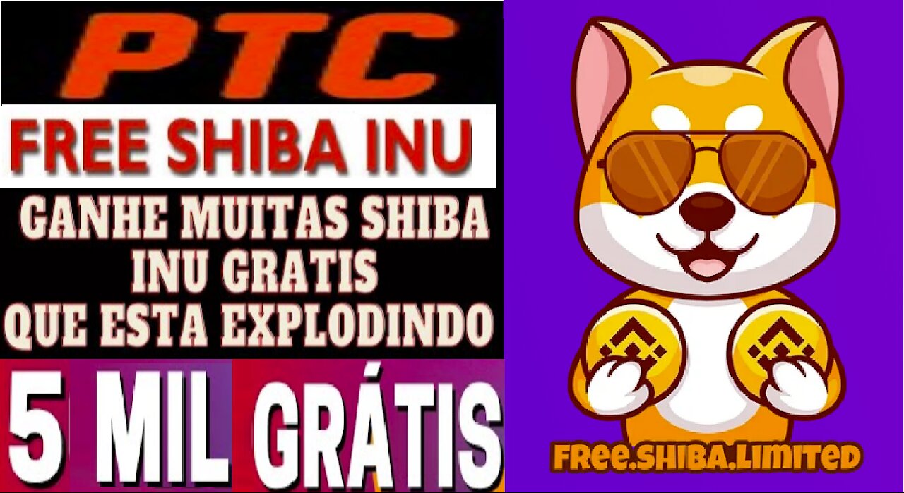 【PTC Shiba Inu】Ganhe 5 Mil Tokens Shib por Claim a cada 5 minutos, até 15 milhões | Renda Extra