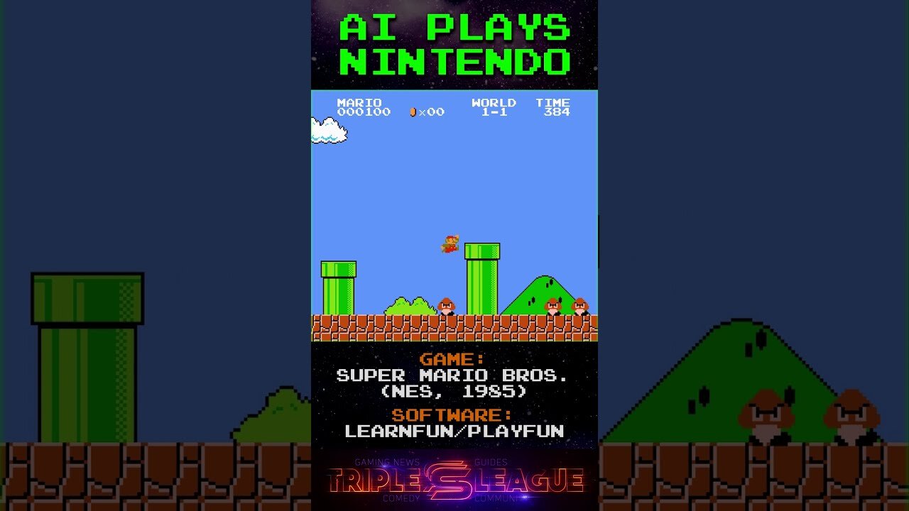 AI Plays Nintendo: What If Playfun Ignores The Points In Super Mario Bros.? | #Shorts