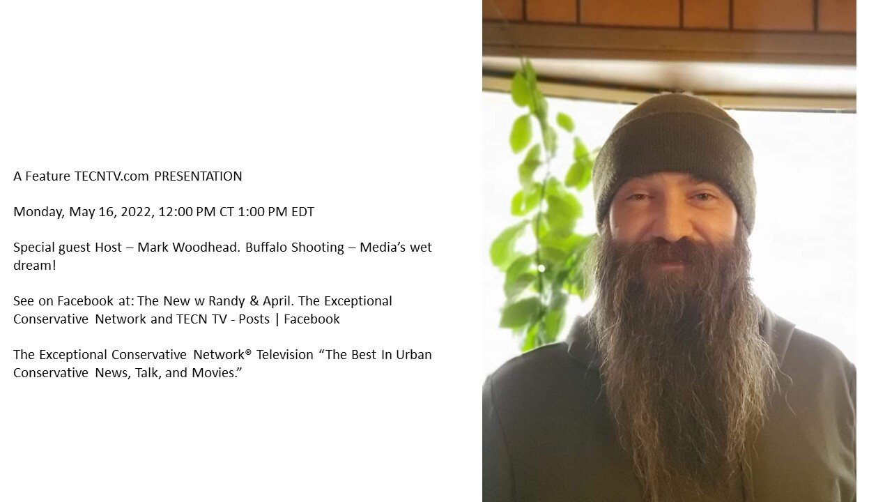 Special guest Host – Mark Woodhead. Buffalo Shooting – Media’s wet dream!