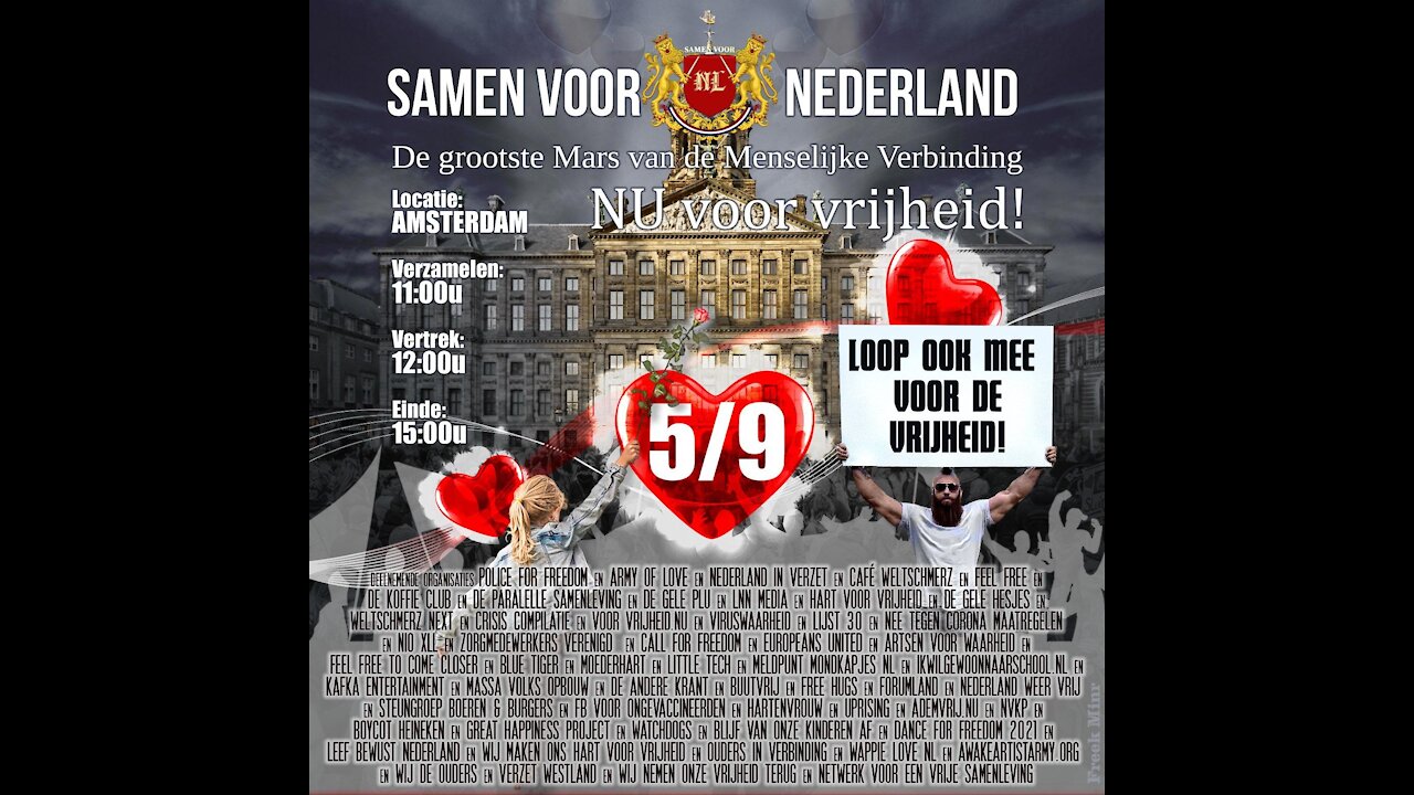 Samen voor Nederland 5 september 2021 - 12:00 uur - De DAM Amsterdam