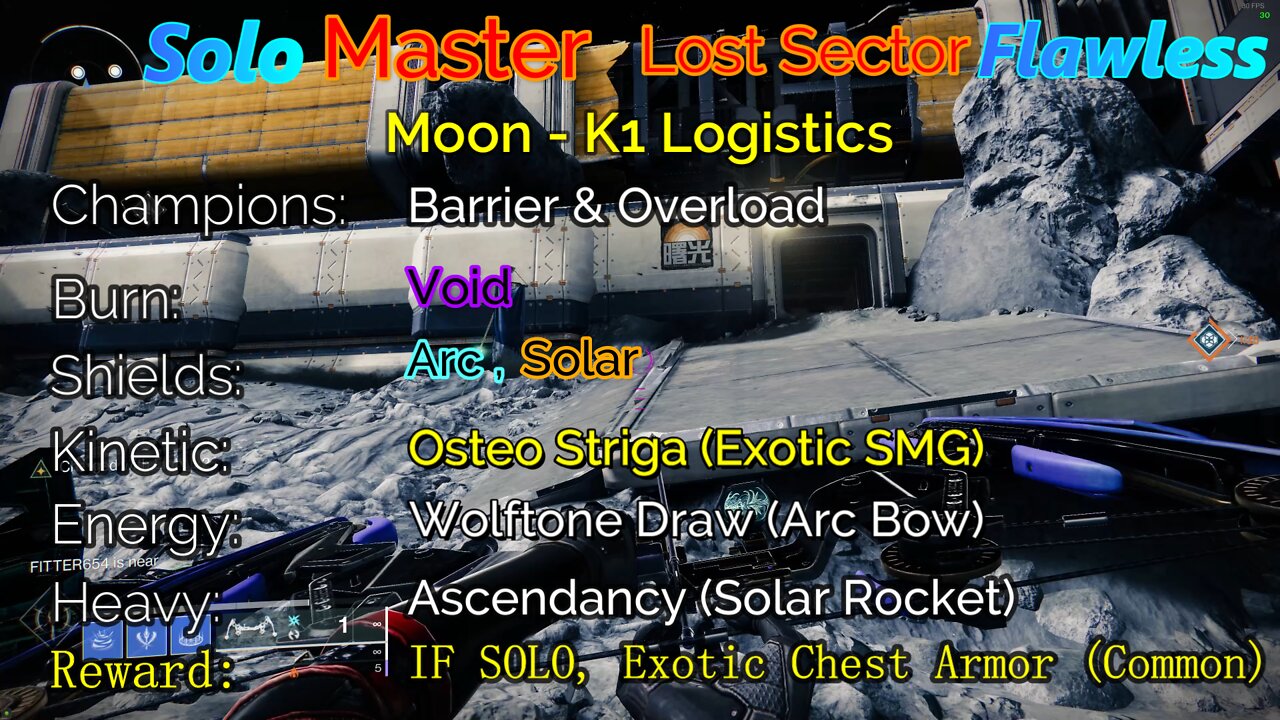 Destiny 2 Master Lost Sector: Moon - K1 Logistics 5-17-22