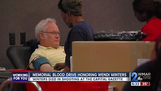 Memorial Blood Drive Honoring Capital Gazette Reporter Wendi Winters