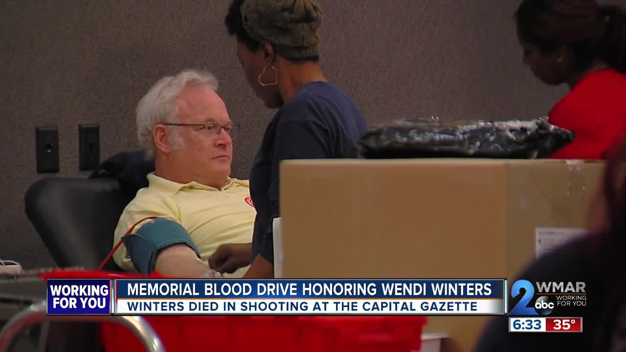 Memorial Blood Drive Honoring Capital Gazette Reporter Wendi Winters