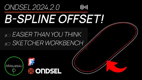 ⏱ TIMELAPSE ⚡ Ondsel Tutorial - FreeCAD B Spline - FreeCAD Sketcher - Ondsel FreeCAD Offset Sketch