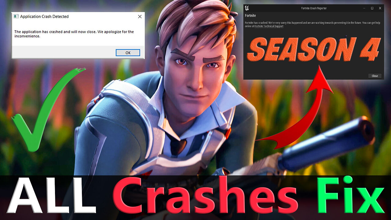 Fortnite Chapter 4 Season 4 PC Crashing Fix, Startup Dx Error, Lag Freezing Blackscreen Fix (2023)