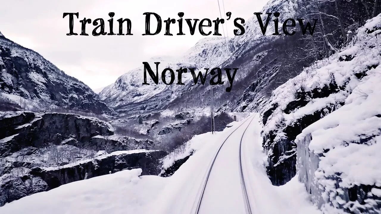 TRAIN DRIVER'S VIEW: Cold winter day on the Flåm Line