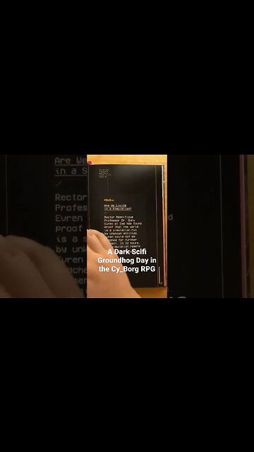 A sci-fi groundhog Day in the Cy_Borg RPG