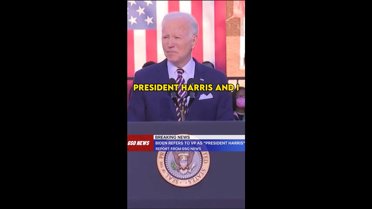 Biden calls his VP "President Harris"