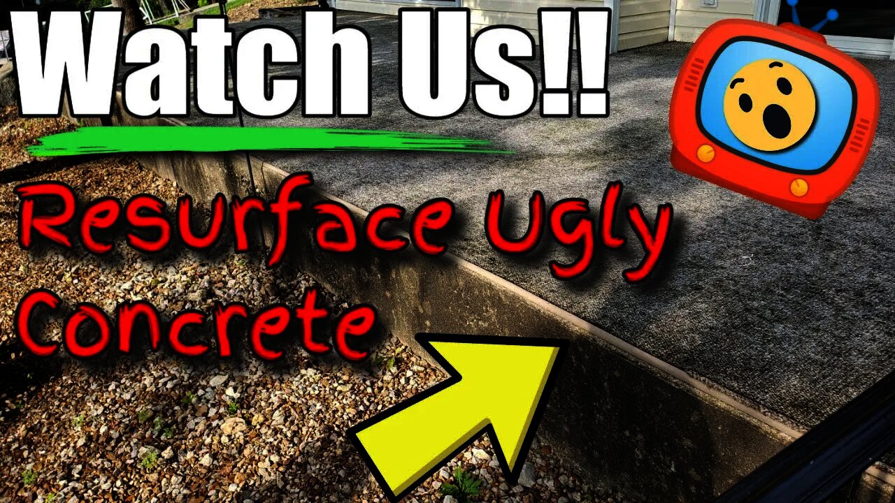 Watch Us Resurface an Ugly Concrete Slab into a Decorative Concrete Tuscan Slate Patio!