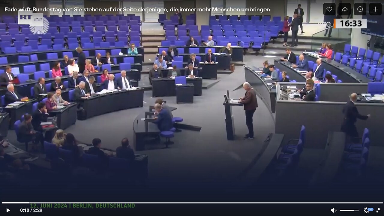 Farle spricht im Deutschen Bundestag. Thema: Noch mehr Geld in die Ukraine..