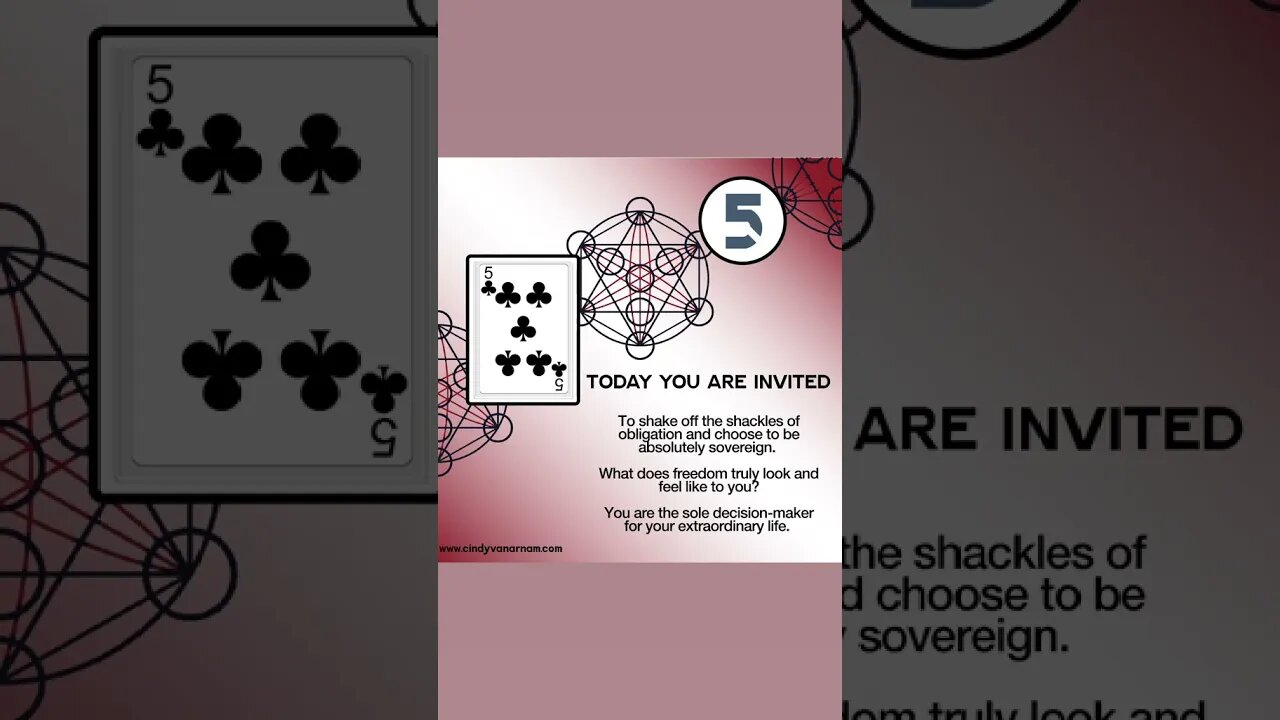 You Are The Sole Decision Maker - 5 Of Clubs