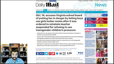 14 Year Old Girl DESTROYS VA School Board Over Trans Locker Room Policy | CHILD ABUSE!