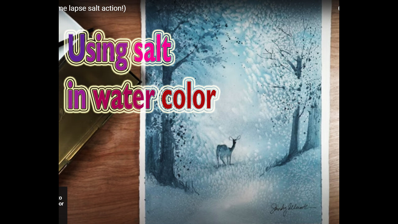 How to use salt in water color painting