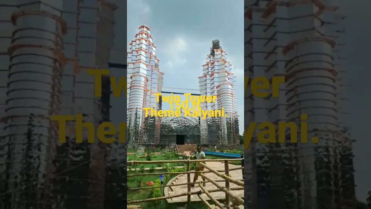 Twin Tower Kalyani ITI More 2022. Kalyani Durga Puja Pandal 2022.