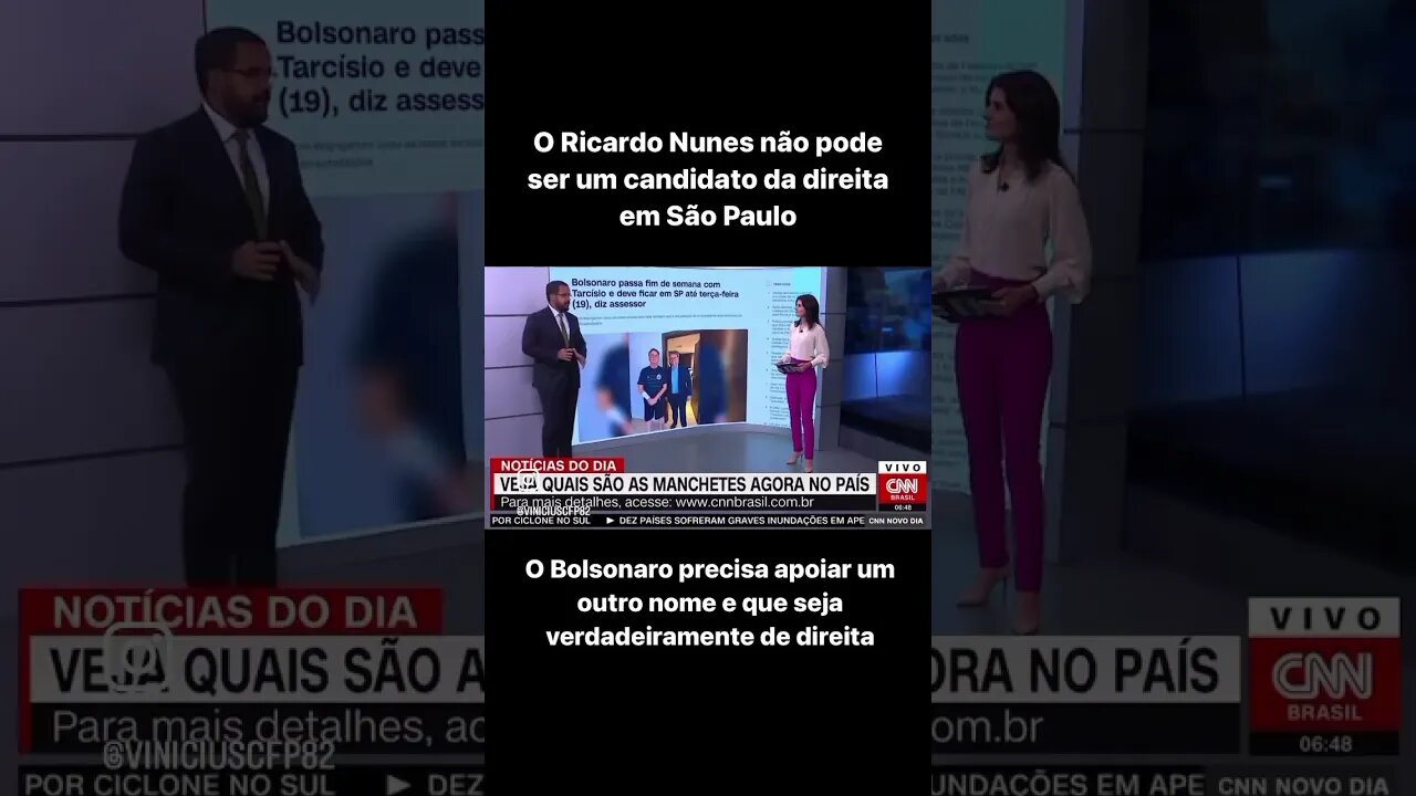 O Ricardo Nunes não pode ser um candidato da direita em São Paulo