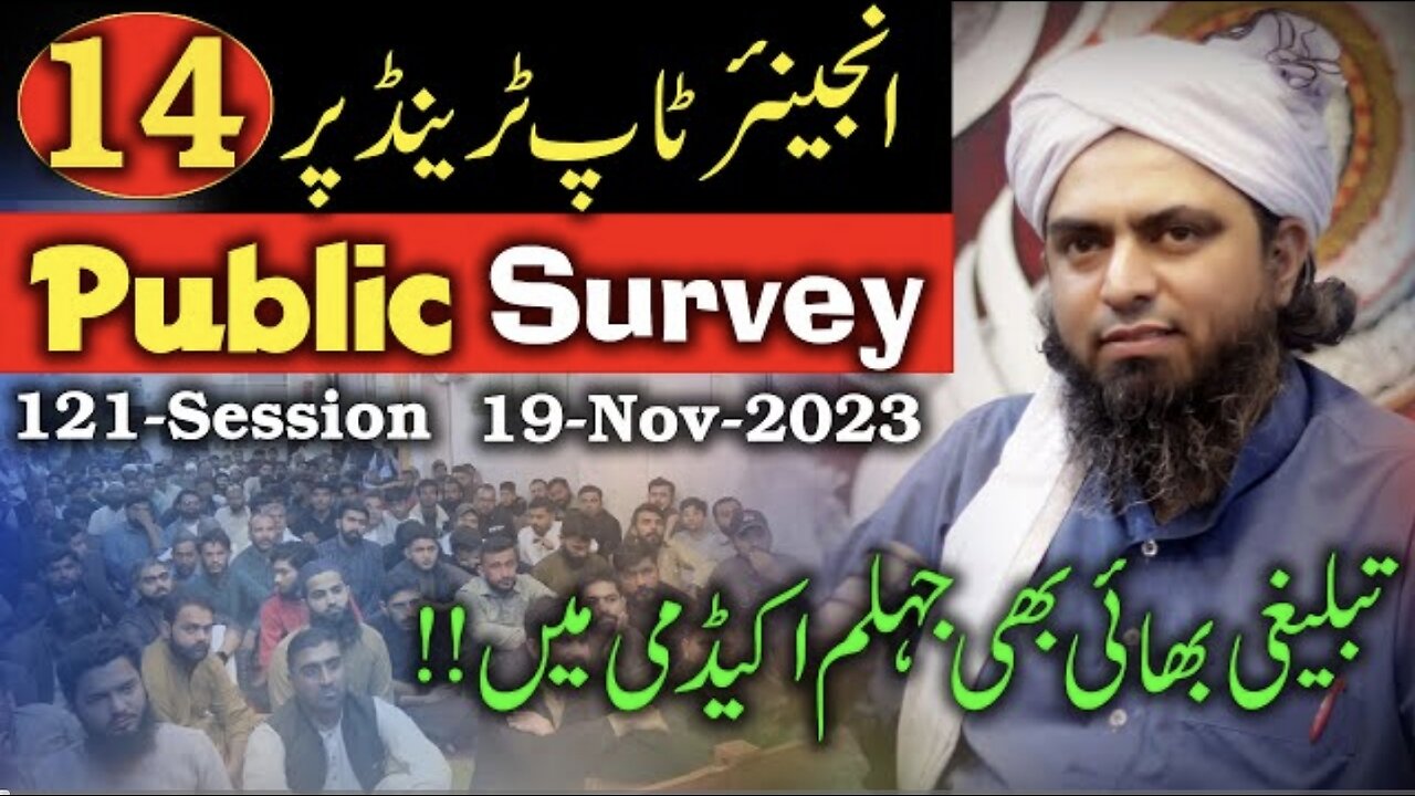 14-Public Survey about Engineer Muhammad Ali Mirza at Jhelum Academy in Sunday Session (19-Nov-2023)