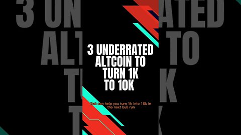 3 #crypto #Altcoins To Turn 1k To 10k #Shorts