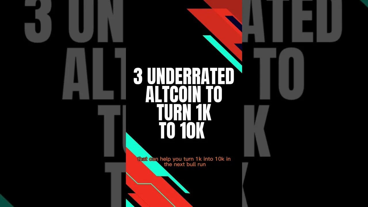 3 #crypto #Altcoins To Turn 1k To 10k #Shorts